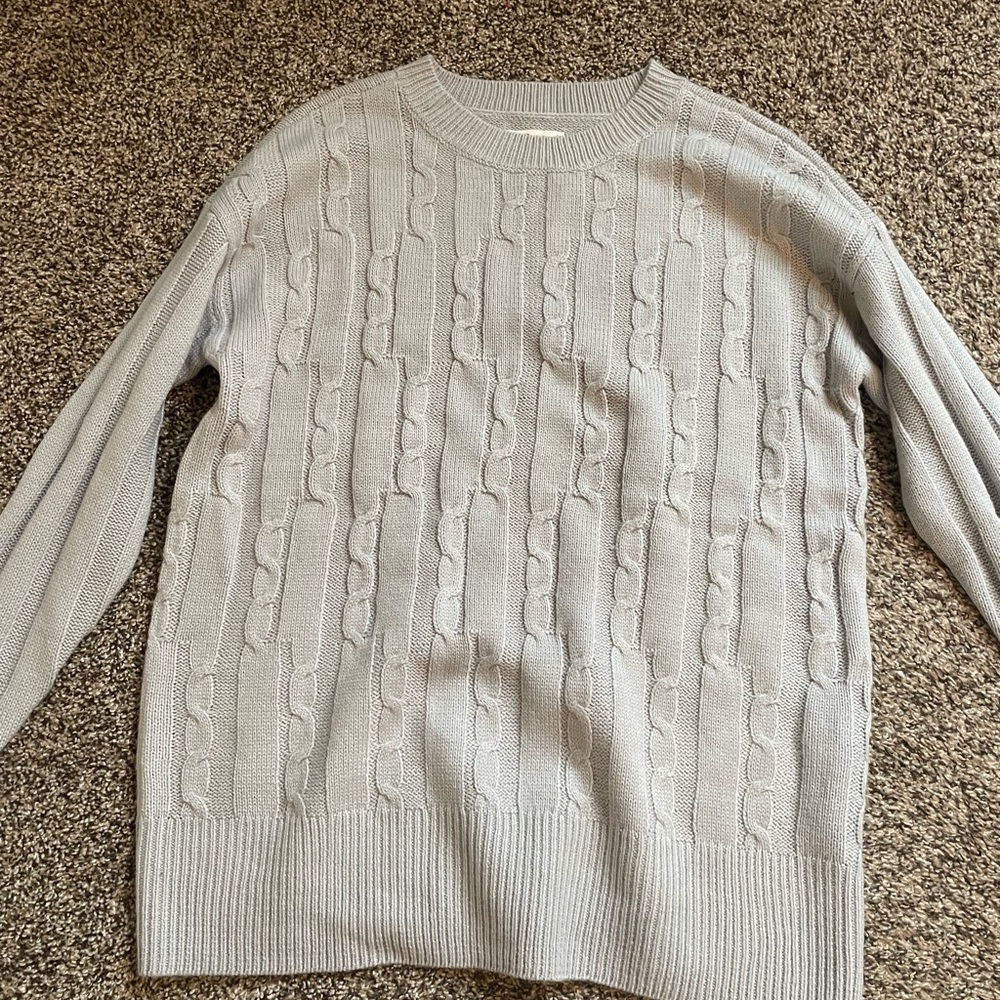 SO Women's Gray Crew Neck Sweater